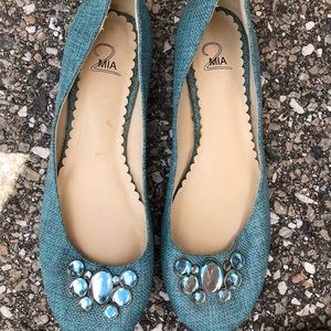 Mia ladies flats with bling. Size 8